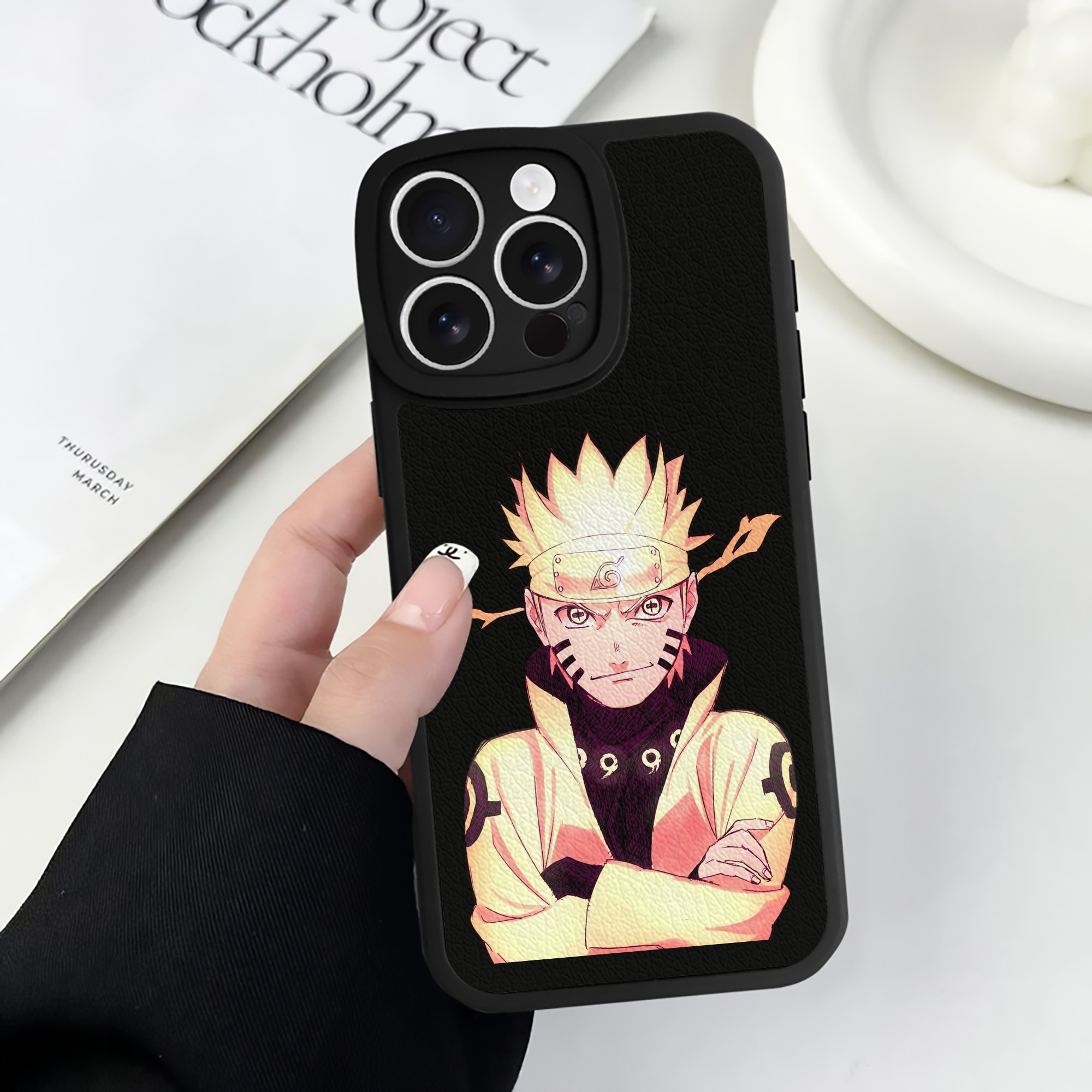 （画像用） NARUTO -ナルト- うずまき ナルト Uzumaki Naruto 【iPhone 16シリーズ対応】シリコンスマホケース（レザー調） 材質：シリコン